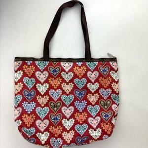 LeSportsac Quilted Hearts Print Tote Bag